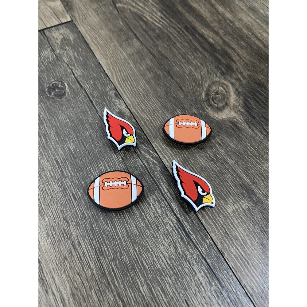 Arizona Cardinals Football Team Charm For Crocs Shoe Charms - 4 Pieces